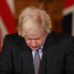 Boris bowed head