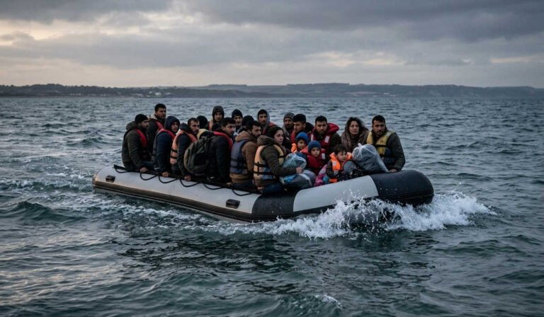 refugees in dingy.jfif